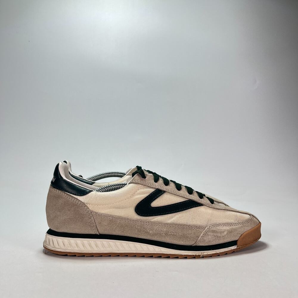 Tretorn Rawlins Cream Beige Green Casual Retro Shoes Sneakers Women's Size 8